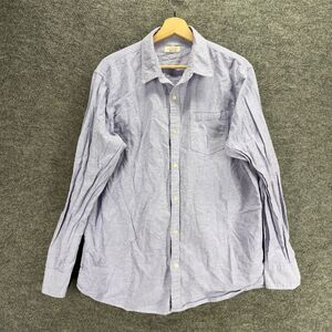 Sonoma Shirt Men L Large Blue Button Up Collared Long Sleeve Cotton Pockets